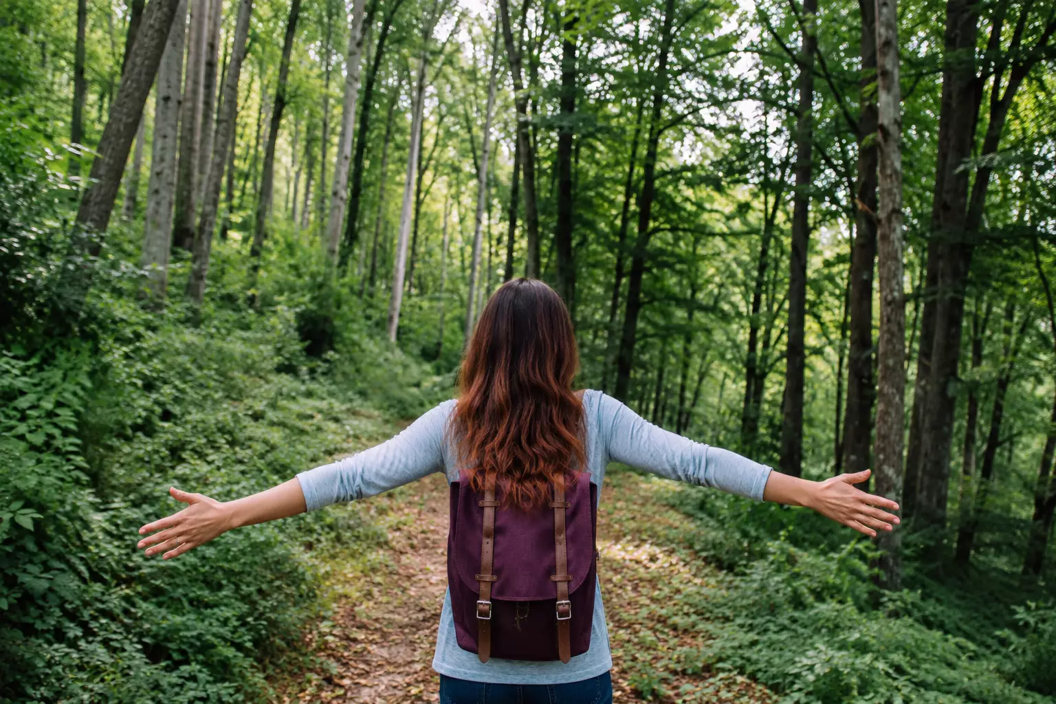 Un momento di forest bathing